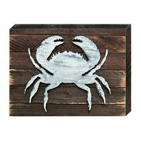 CLEAN CHOICE Tropical Crab Vintage Art on Board Wall Decor  Wood CL2969729